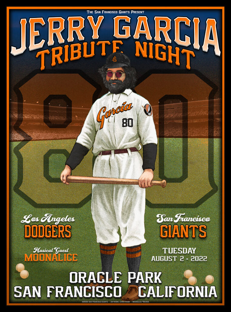 8/9/19 SF Giants present Grateful Dead Tribute Night, Oracle Park, San  Francisco, CA poster by Chris Shaw - Moonalice Posters